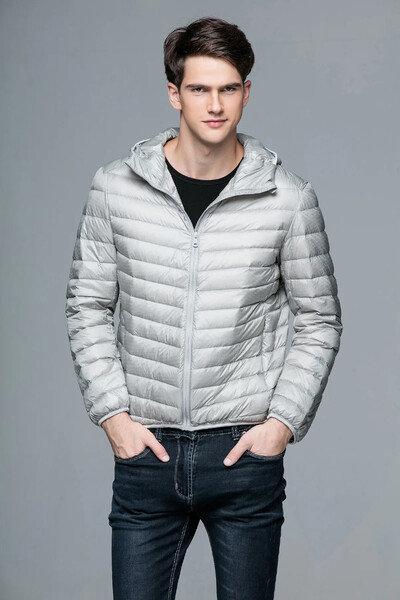 Duck Down Jacket Muškarci s kapuljačom, kratka labava prevelika majica s kapuljačom Ultra lagane bijele pačje puh jakne Warm Duck Outwear Hoodies Veleprodaja