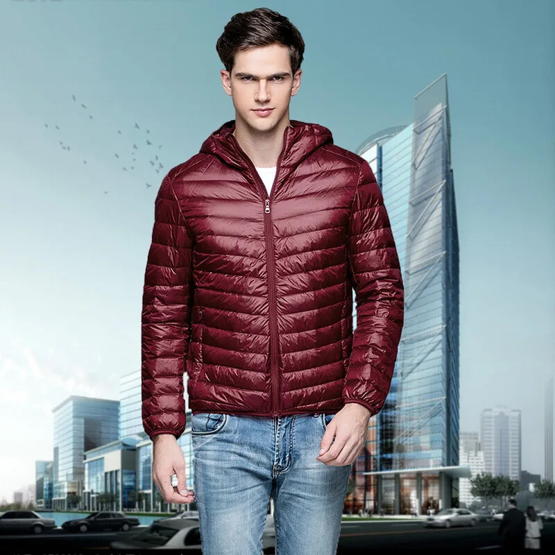 Duck Down Jacket Muškarci s kapuljačom, kratka labava prevelika majica s kapuljačom Ultra lagane bijele pačje puh jakne Warm Duck Outwear Hoodies Veleprodaja