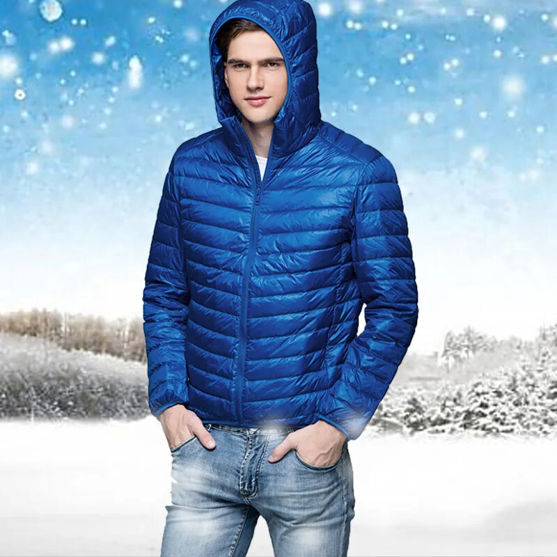 Duck Down Jacket Muškarci s kapuljačom, kratka labava prevelika majica s kapuljačom Ultra lagane bijele pačje puh jakne Warm Duck Outwear Hoodies Veleprodaja
