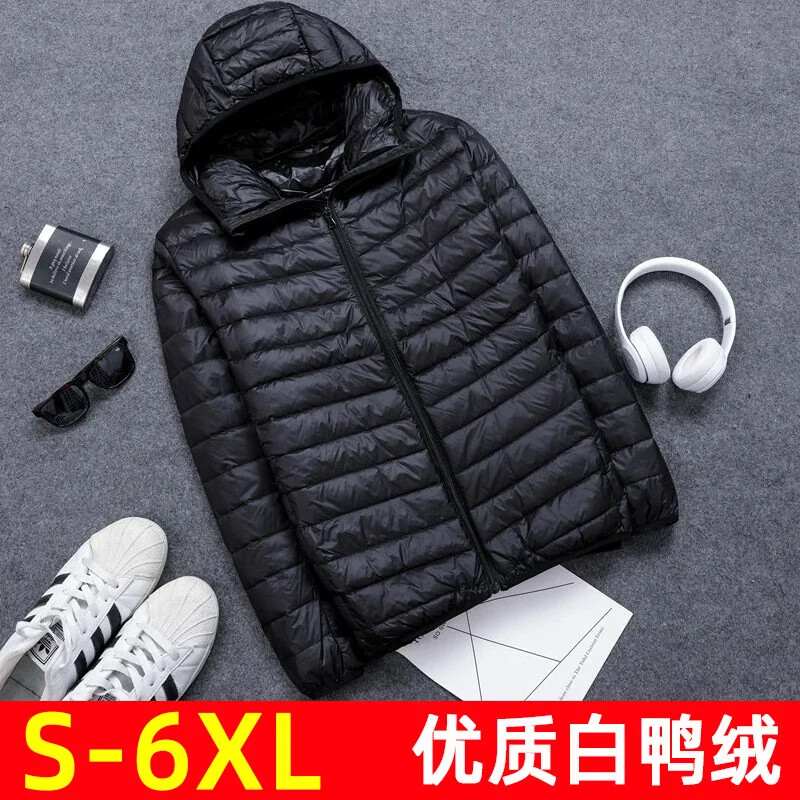 Duck Down Jacket Muškarci s kapuljačom, kratka labava prevelika majica s kapuljačom Ultra lagane bijele pačje puh jakne Warm Duck Outwear Hoodies Veleprodaja