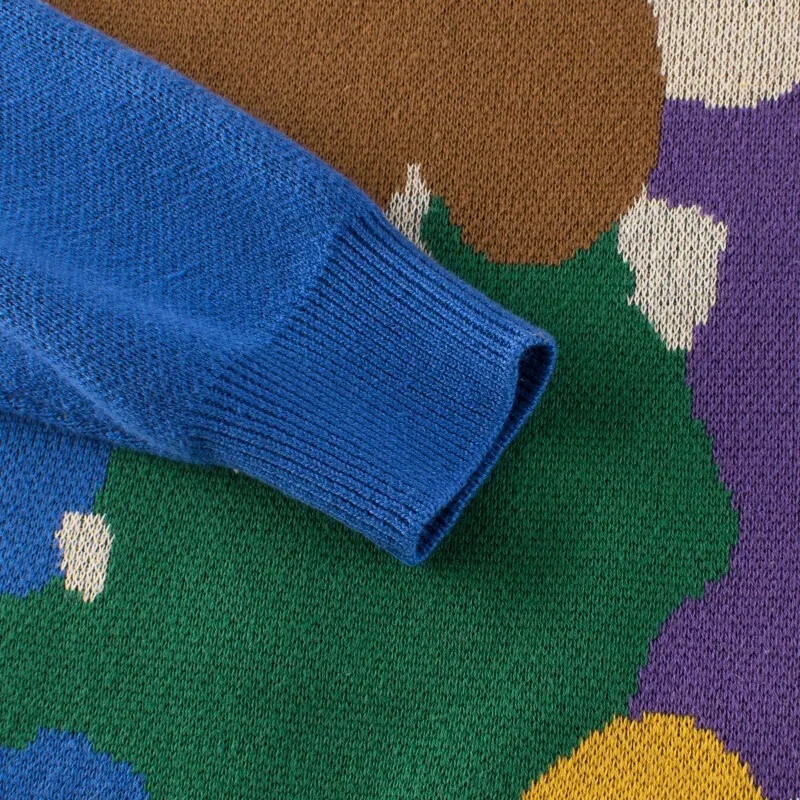 2024. gada ziema, jauni bērnu trikotāžas džemperi, silti zēnu džemperi, neformāls džemperis ar garām piedurknēm, o veida kakla izgriezumu, džemperi, bērnu apģērbi