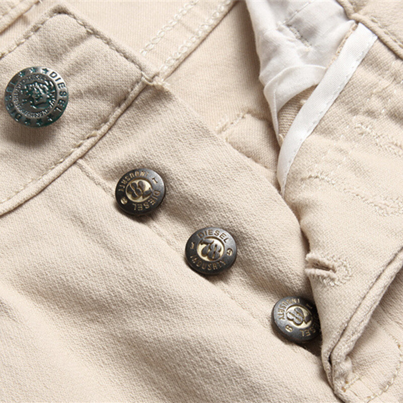 Ανδρικό τζιν Απλό Atmosphere Καθαρό Χρώμα Casual Παντελόνι Μεσαίο Κέντημα Μόδα Τζιν Παντελόνι Slim Stretch Streetwear