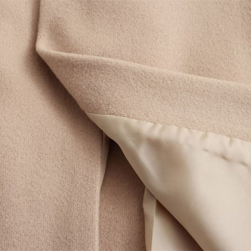 Sieviešu vilnas mētelis Retro vienrindas masīva garā jaka Sieviešu mīkstie mēteļi Ielu apģērbi mētelis rudens ziema