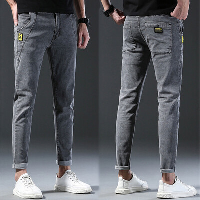 Μοντέρνα ανδρικά ρετρό πλυμένα Snowflake Slim Fit Κλασικό τζιν Ανδρικό casual Street Skateboarding τζιν παντελόνι Stretch στενό παντελόνι