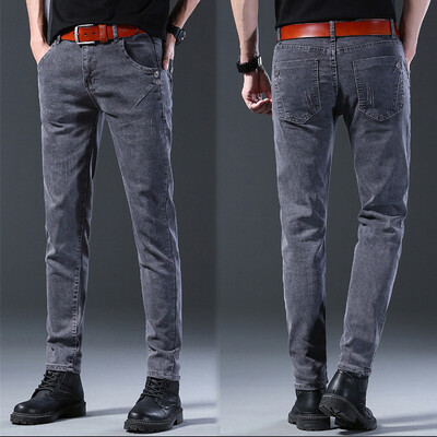 Μοντέρνα ανδρικά ρετρό πλυμένα Snowflake Slim Fit Κλασικό τζιν Ανδρικό casual Street Skateboarding τζιν παντελόνι Stretch στενό παντελόνι