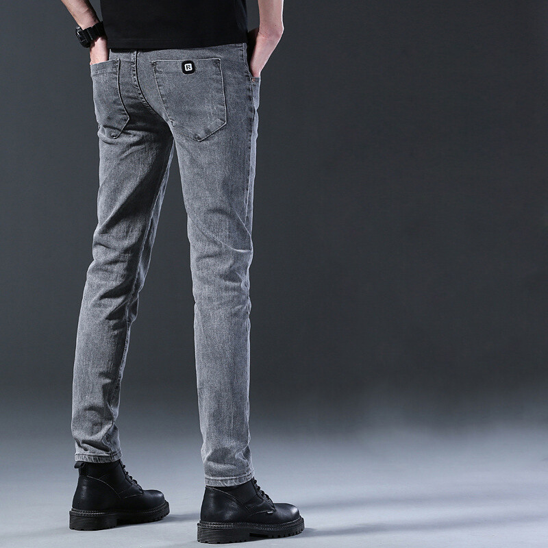 Μοντέρνα ανδρικά ρετρό πλυμένα Snowflake Slim Fit Κλασικό τζιν Ανδρικό casual Street Skateboarding τζιν παντελόνι Stretch στενό παντελόνι