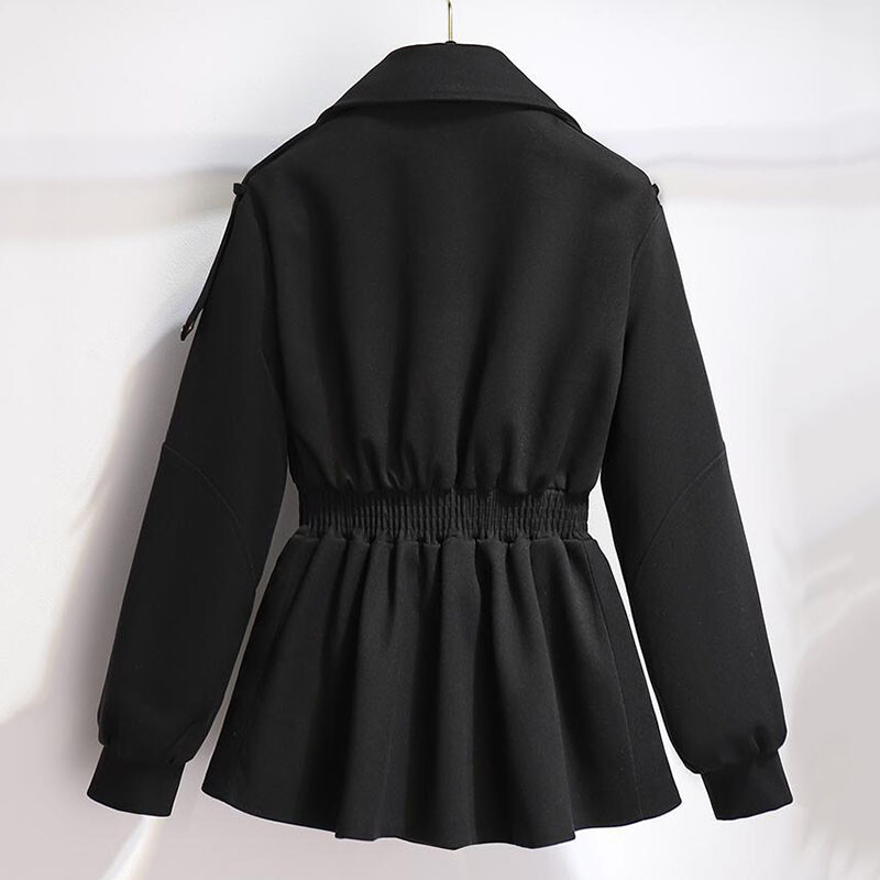 2024, noi, toamnă iarnă, paltoane de lână, pentru femei, lungi, lungi, largi, guler, jachetă subțire de lână pentru femei, pardesiu ocazional, topuri pentru femei