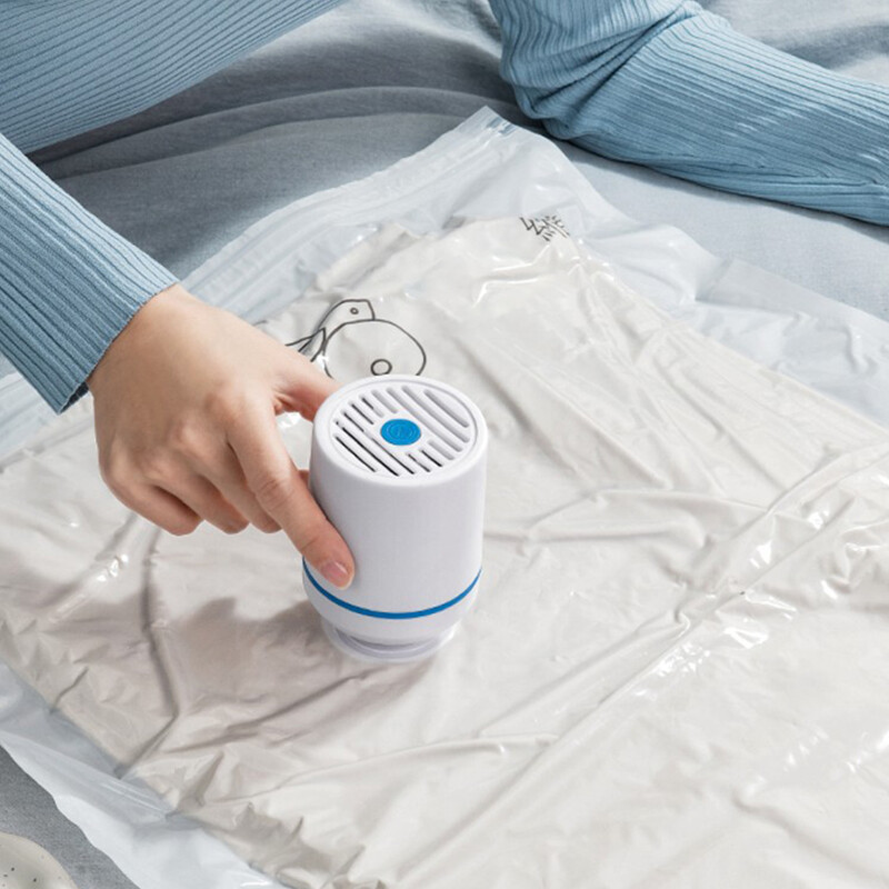 Pompă electrică de aer 220 V Mini mașină portabilă de sigilare în vid Pompă electrică de compresie cu vid pentru îmbrăcăminte, perne, pilote