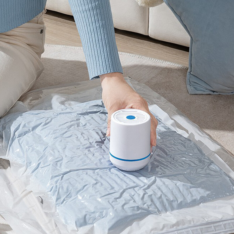 Pompă electrică de aer 220 V Mini mașină portabilă de sigilare în vid Pompă electrică de compresie cu vid pentru îmbrăcăminte, perne, pilote