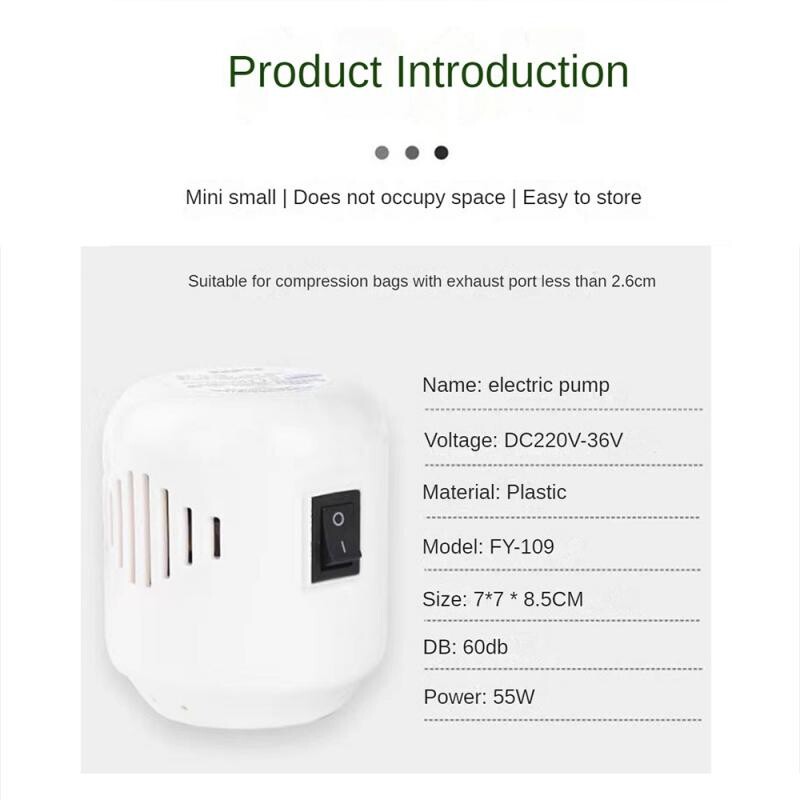 Pompă de aer Vid Pompă electrică Sac de compresie Pompă electrică Extractor de aer universal Geantă inteligentă de depozitare haine Compresor pilota
