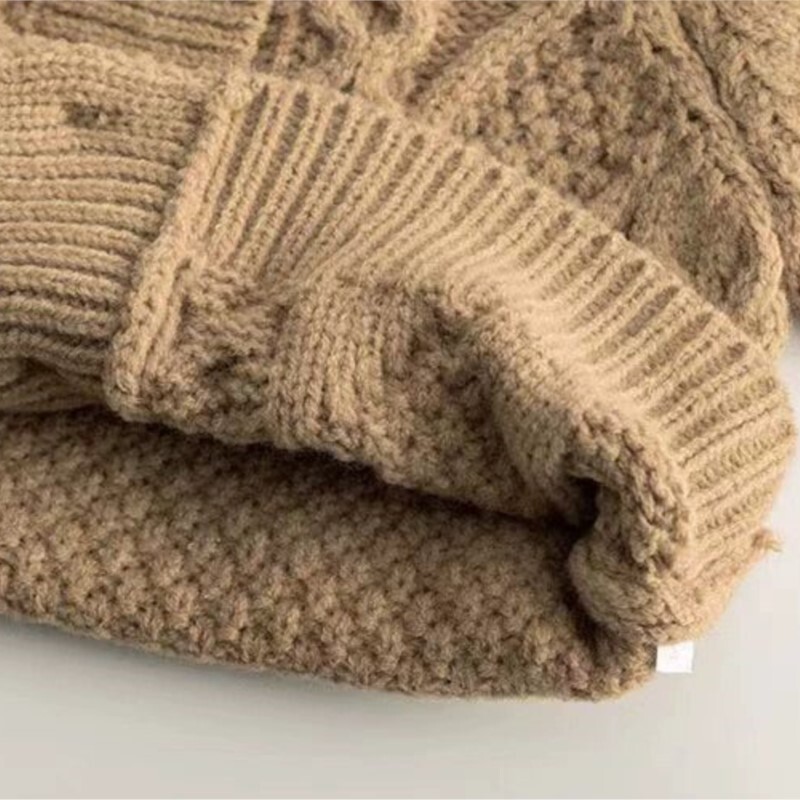 Modni pleteni kardigan za djevojčice i dječake, dječji pulover za malu djecu, jesen, zima, proljeće, pleteni kaput Odjeća za bebe 12M-7Y