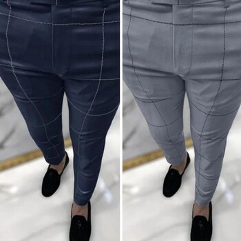 Мъжки панталони Cargo Pantalones Панталони Slim Fit Прави крачоли Панталони Модни ежедневни спортни панталони Streetwear Мъжки панталони тип молив за бизнес