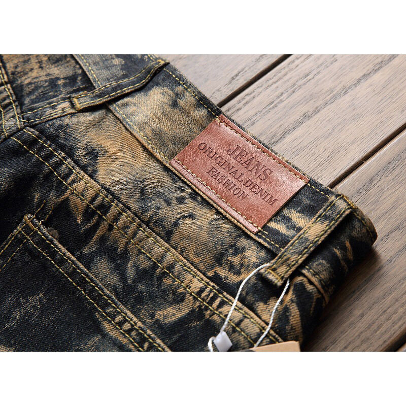 Augstas kvalitātes zīmolu Vīriešu džinsi Jauna mode Ikdienišķa Biznesa Vintage Style Iela Vīrietis Denin Bikses Hip Hop Jaunatnes Cargo Bikses Liela izmēra
