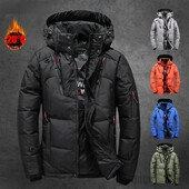Ανδρικό πουπουλένιο μπουφάν Winter Thickened Climbing Hunting Hooded ζεστό λευκό παλτό πάπιας Ανδρικό casual ελαφρύ τζάκετ σκι