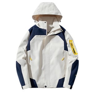 DIMUSI Jachetă de schi impermeabilă pentru bărbați de munte Jachetă de ploaie rezistentă la vânt, primăvară, toamnă, în aer liber, jachetă de schi cu glugă caldă, îmbrăcăminte 5XL