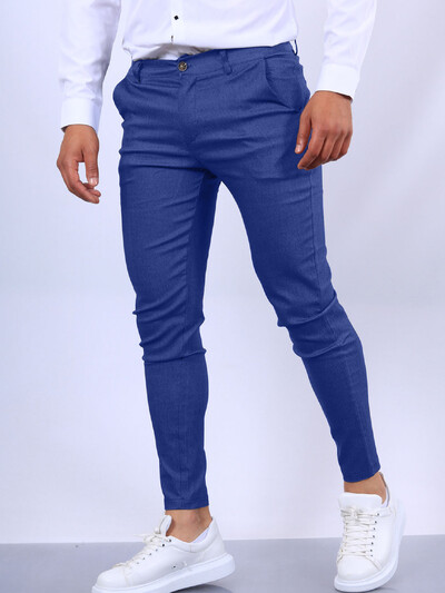 Pantaloni de jogger pentru bărbați noi, skinny, moale, elastici, de afaceri, pantaloni tip creion, pantaloni slim fit, ocazional, cu talie mijlocie, la moda londoneze.