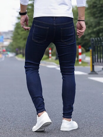 2024 Мъжки класически усъвършенствани моливи дънки Jean Homme Man Soft Stretch Black Biker Masculino Denim Trousers Мъжки плътни панталони