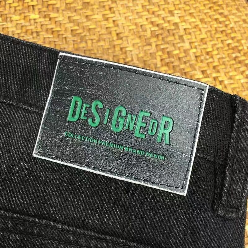 Μόδα Νέα Ανδρικά Τζιν Ανοιξιάτικα και Φθινοπωρινά Slim Fit Denim Παντελόνι Μαύρο Κορεάτικο Stretch Casual Μαύρο Πολυτελές Μακρύ Παντελόνι