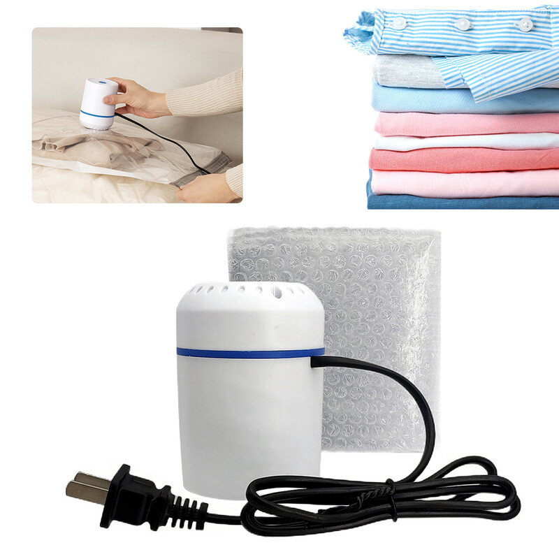 Hordozható mini vákuumtömítő gép 220 V vezeték nélküli automata vákuumszivattyú ruhákhoz párnák paplanok vákuumtároló táskákhoz