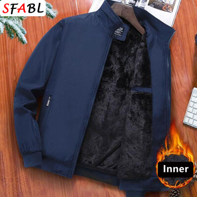 7XL 8XL Jachetă termică caldă de lux pentru bărbați Jachetă de iarnă pentru bărbați ocazional de afaceri Căptușeală groasă Parka antivânt Mantocă de iarnă pentru bărbați 5XL