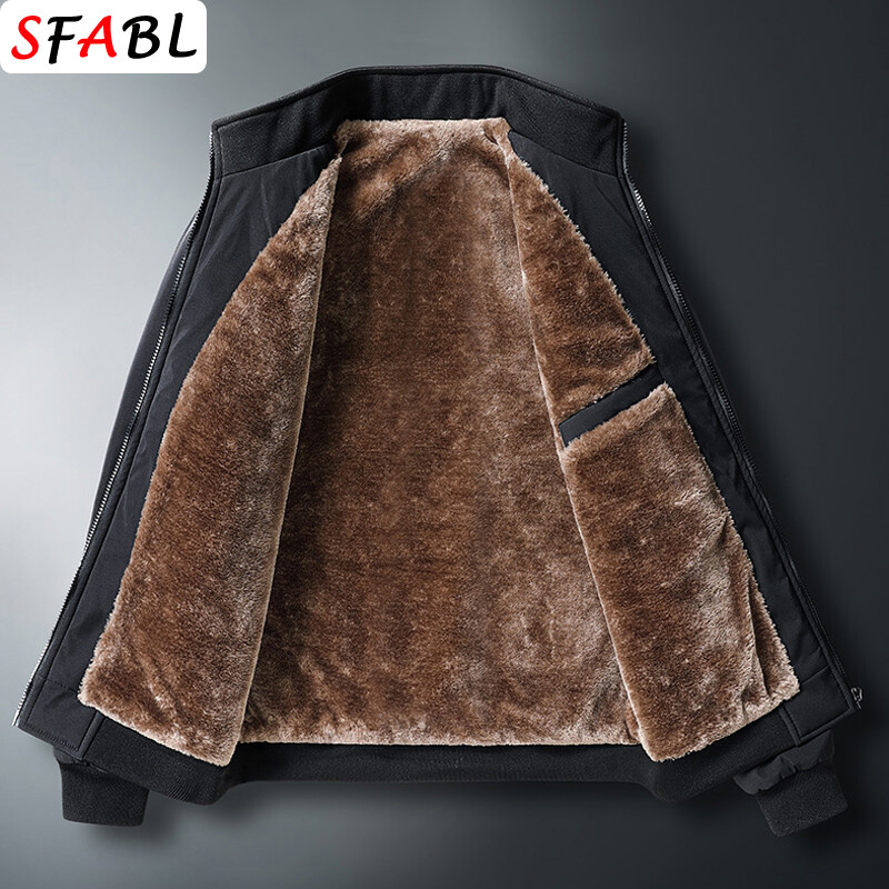 7XL 8XL Jachetă termică caldă de lux pentru bărbați Jachetă de iarnă pentru bărbați ocazional de afaceri Căptușeală groasă Parka antivânt Mantocă de iarnă pentru bărbați 5XL