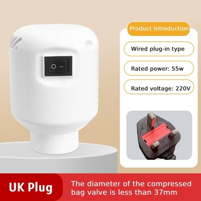 55 W jaudīgs vakuumsūknis, elektriskais gaisa sūknis, vakuuma hermētisks kompresijas maisiņš drēbju glabāšanas maisiem, elektriskā blīvēšanas iekārta