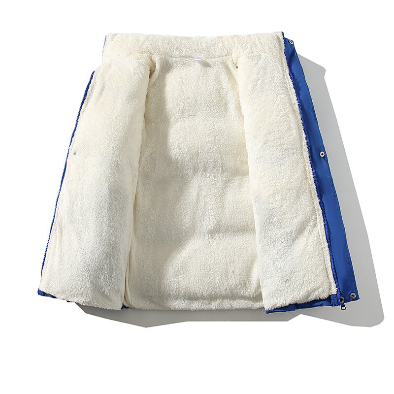 Jachetă de iarnă pentru bărbați, îmbrăcăminte de stradă, parkas din lână, haină pentru bărbați, largi, cu bule, haine noi.