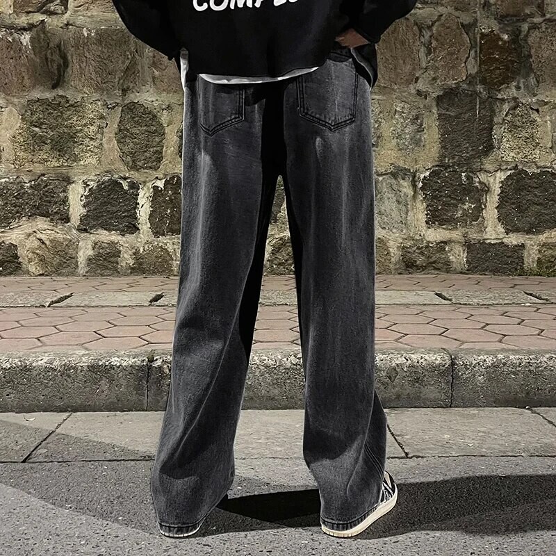 Bărbați Nouă modă Culoare uni Blugi cu draperie largi Drepți Vintage High Street Hip-hop Y2K Casual Zilnic Tragerea pantaloni largi