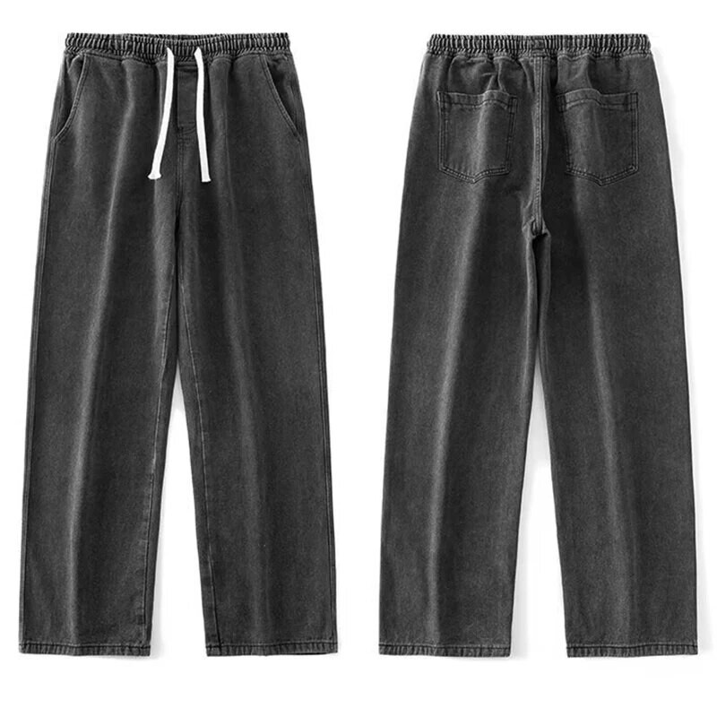 Bărbați Nouă modă Culoare uni Blugi cu draperie largi Drepți Vintage High Street Hip-hop Y2K Casual Zilnic Tragerea pantaloni largi
