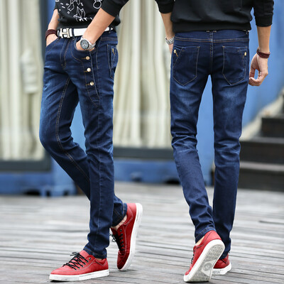 Ανδρικό τζιν 2024 νέο λεπτό τζιν, υψηλής ποιότητας casual ελαστικό παντελόνι ανδρικά ρούχα, μοντέρνα κορεατικά ίσια ευέλικτα τζιν