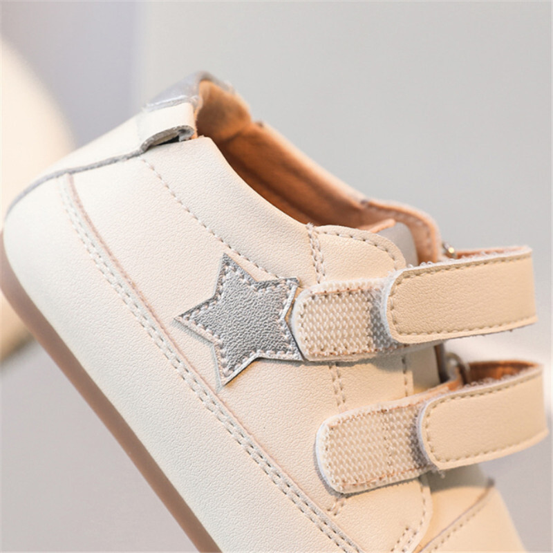0–5 gadus veci jauni zīdaiņu apavi Mikrošķiedras ādas mazuļi zēniem basām kājām kurpju zvaigzne, mīksta zole, meitenes āra tenisa modes bērnu kedas