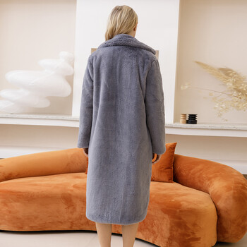 2023 New Women Winter Warm Faux Fur Height Γυναικείο Μακρύ Παλτό Γυναικείο γιακά Γυναικείο Ζεστό Παλτό Casaco Feminino