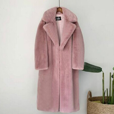 2023 New Women Winter Warm Faux Fur Height Γυναικείο Μακρύ Παλτό Γυναικείο γιακά Γυναικείο Ζεστό Παλτό Casaco Feminino