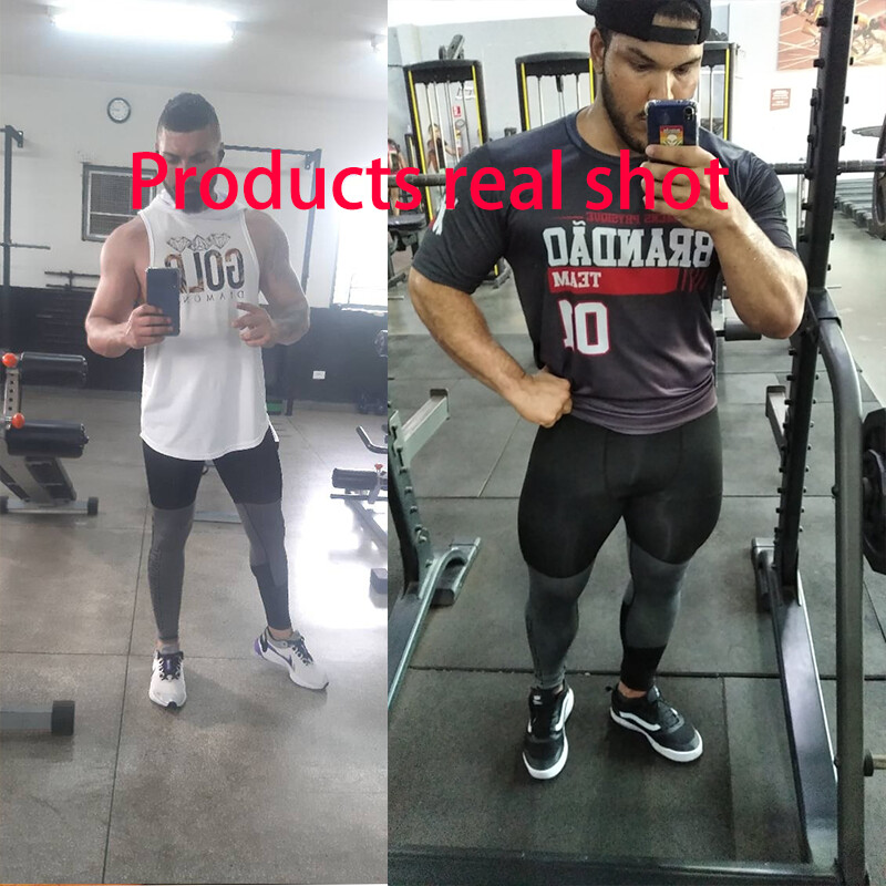 KAMB Vīriešu zeķubikses Sports Vīriešu Fitness Skriešana Treniņi Un Vingrinājumi Sporta bikses Vīriešu Kompresijas Bikses Legingi Vīriešiem Skriešanas bikses