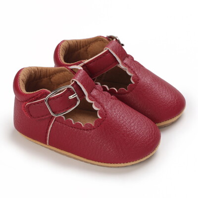 Pantofi pentru nou-născut Bebeluși Fete Classic Love Heart Talpă din cauciuc Anti-alunecare PU Pantofi de rochie First Walker Toddler Patuț