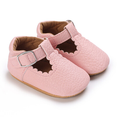 Pantofi pentru nou-născut Bebeluși Fete Classic Love Heart Talpă din cauciuc Anti-alunecare PU Pantofi de rochie First Walker Toddler Patuț