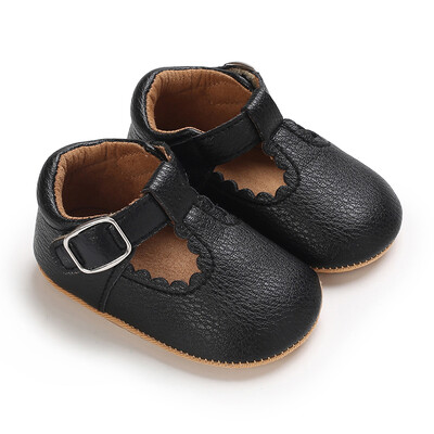 Pantofi pentru nou-născut Bebeluși Fete Classic Love Heart Talpă din cauciuc Anti-alunecare PU Pantofi de rochie First Walker Toddler Patuț