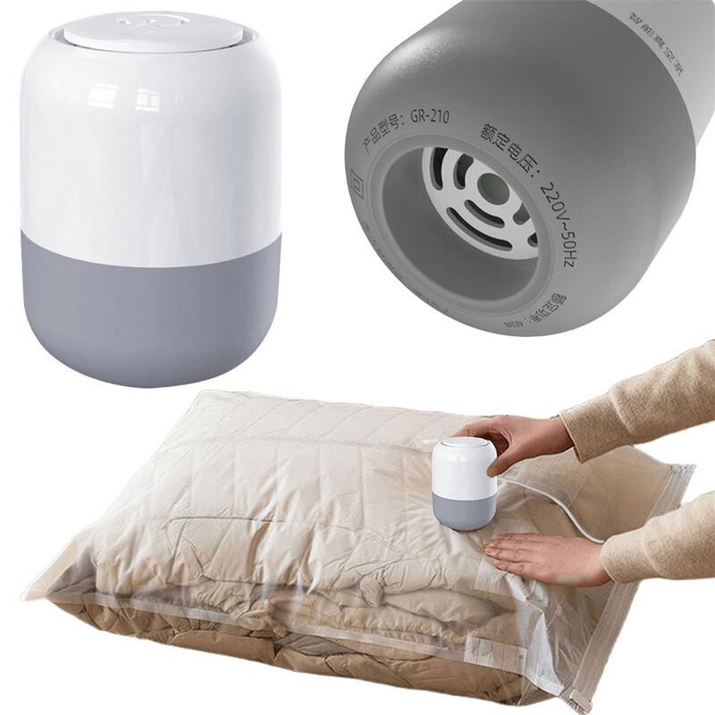 Elektrinis oro siurblys vakuuminiams laikymo maišams Mini vakuuminis sandarinimo mašina Nešiojamas vakuuminis siurblys drabužiams Maisto kelionių organizatorius