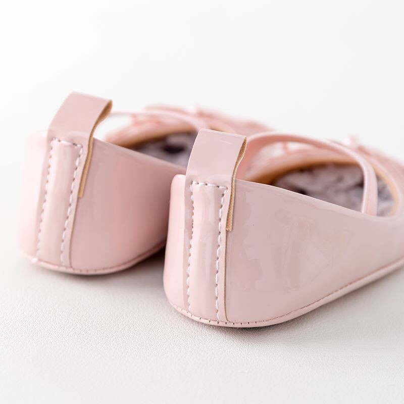Mergaičių batai naujagimiui 0–9–15 mėnesių Aukštos kokybės blizgūs PU mieli „Bowknot“ batai vakarėliui pavasariui ir vasarai, nauja mada