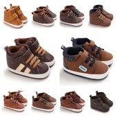 Smeđe dječje cipele Prozračne i neklizajuće Dječje cipele za hodanje 0-18 Lagane i mekane dječje cipele za sportove na otvorenom