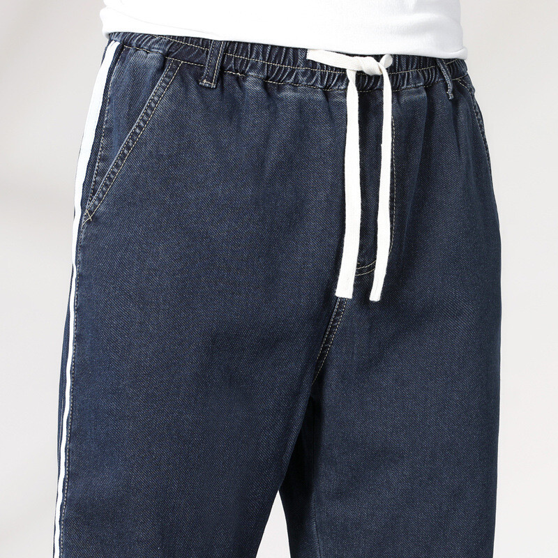 Proljeće Ljeto Opuštene ležerne traperice Muške plus udobne traperice za noge, muške traperice 9XL Ekstra velike veličine Harlan duge hlače 10XL