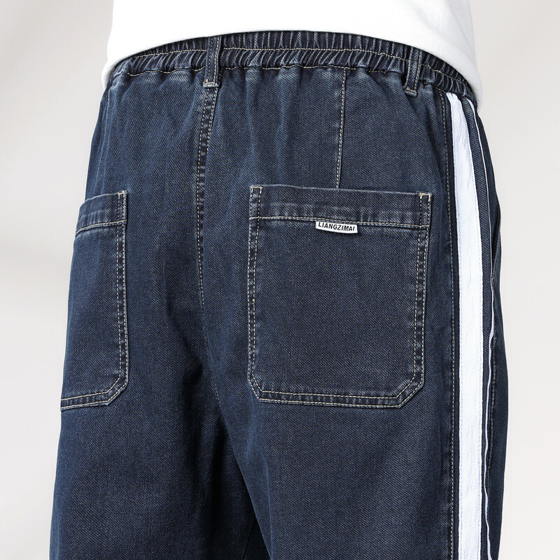 Proljeće Ljeto Opuštene ležerne traperice Muške plus udobne traperice za noge, muške traperice 9XL Ekstra velike veličine Harlan duge hlače 10XL