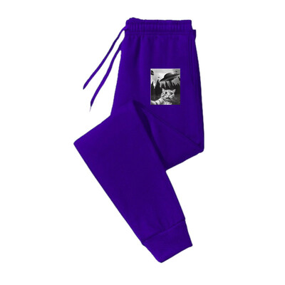 Animal print casual βασικά ανδρικά και γυναικεία παντελόνια φαρδιά μοντέρνα παντελόνια με φούτερ με κορδόνι για γυναίκες και άνδρες