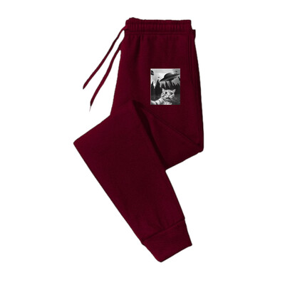 Animal print casual βασικά ανδρικά και γυναικεία παντελόνια φαρδιά μοντέρνα παντελόνια με φούτερ με κορδόνι για γυναίκες και άνδρες