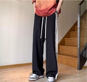 American High Street ρετρό ριγέ casual αθλητικά παντελόνια Ανδρική τάση σε μεγάλο μέγεθος φαρδύ παντελόνι σε ίσιο πόδι