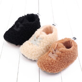 Pantofi de iarnă pentru bebeluși Pantofi pentru bebeluși pentru prima mers pe jos Talpă TPR Anti-alunecare Moale Coral Catifea Bumbac Pantofi calduri Lingng Moda D2691