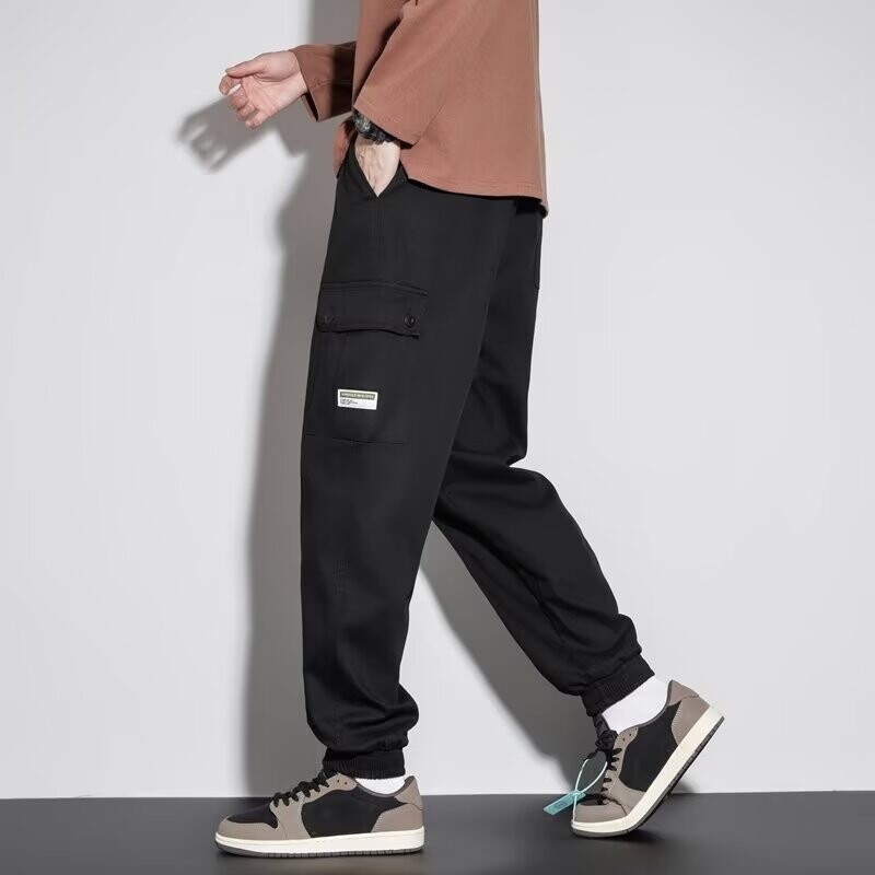 2024 jambiere bărbați la modă și retro, pantaloni largi casual, cu rezistență la sporturi în aer liber, pantaloni murdari simpli