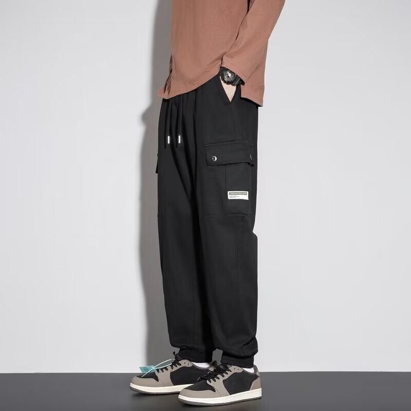 2024 jambiere bărbați la modă și retro, pantaloni largi casual, cu rezistență la sporturi în aer liber, pantaloni murdari simpli