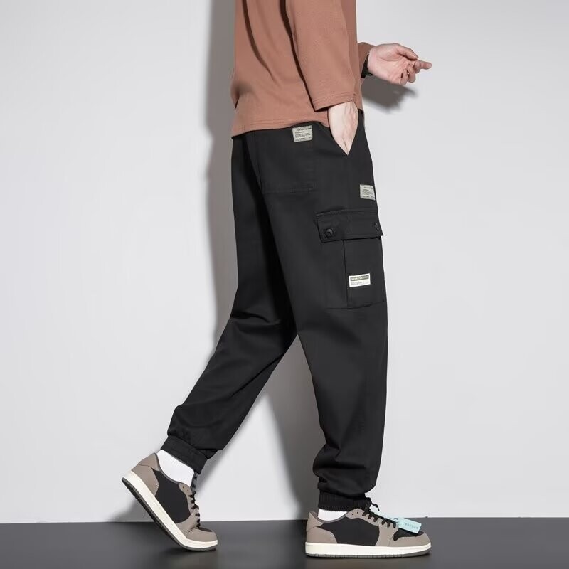 2024 jambiere bărbați la modă și retro, pantaloni largi casual, cu rezistență la sporturi în aer liber, pantaloni murdari simpli