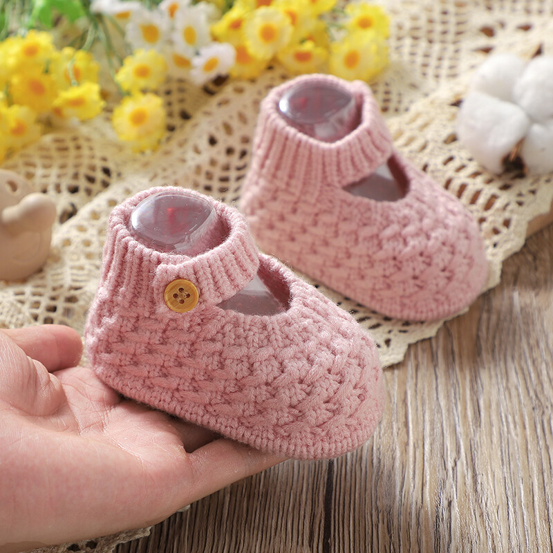Pantofi pentru bebeluși tricot nou-născut băiat fată încălțăminte modă drăguț solid 0-18 m accesorii haine pentru copii mici cizme pentru primul pat pentru sugari super moi